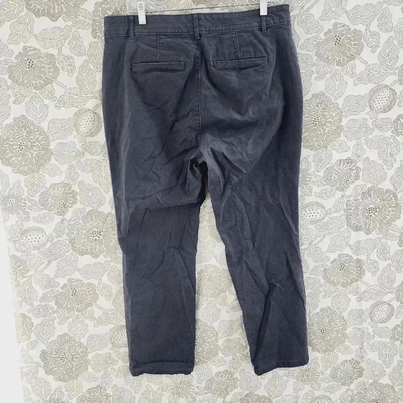 Loft Chino Women's Pants Gray slate Size 14 - Picture 2 of 6
